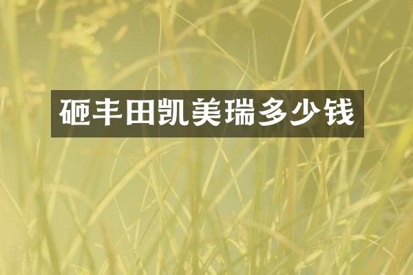 砸丰田凯美瑞多少钱