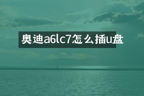 奥迪a6lc7怎么插u盘