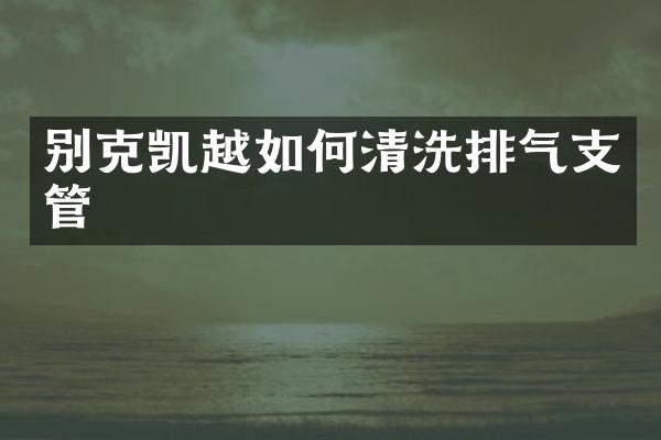 别克凯越如何清洗排气支管