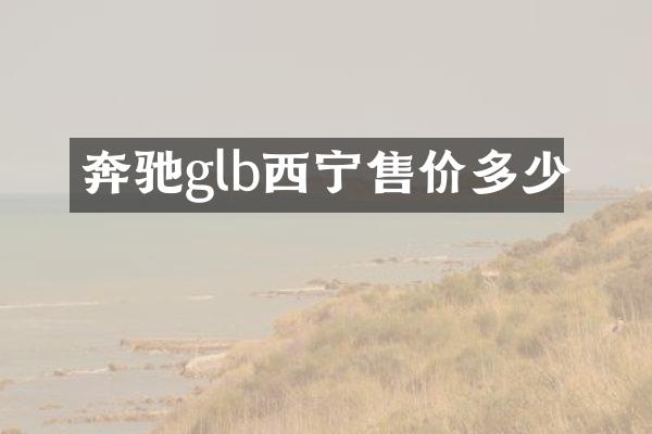 奔驰glb西宁售价多少