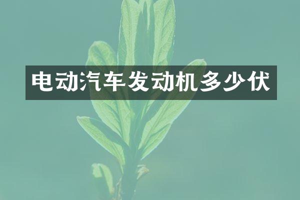电动汽车发动机多少伏