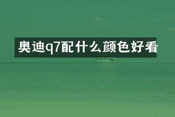 奥迪q7颜色好看