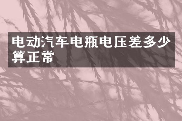电动汽车电瓶电压差多少算正常