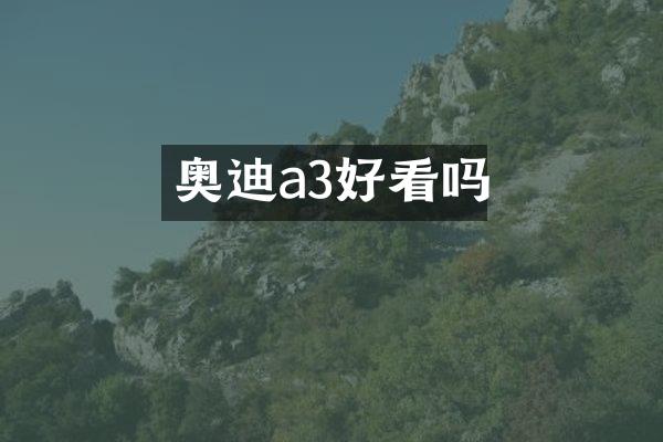 奥迪a3好看吗