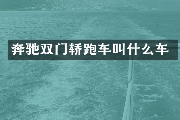 奔驰双门轿跑车叫什么车