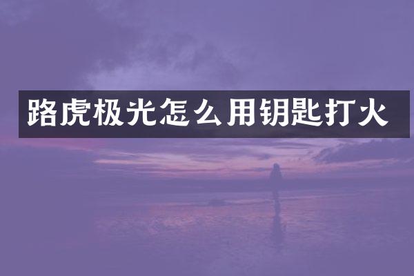 路虎极光怎么用钥匙打火