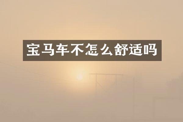 宝马车不怎么舒适吗