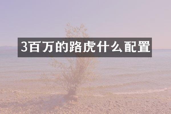 3百万的路虎什么配置