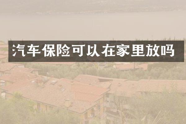 汽车保险可以在家里放吗
