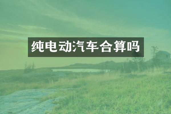纯电动汽车合算吗