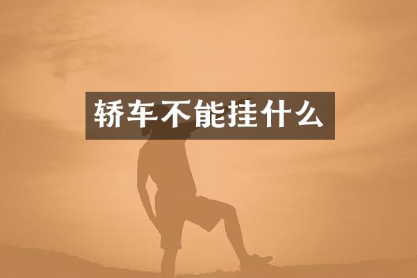 轿车不能挂什么