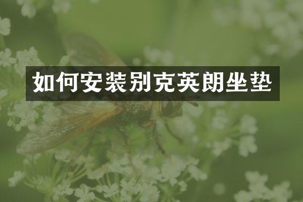 如何安装别克英朗坐垫