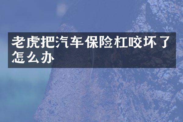 老虎把汽车保险杠咬坏了怎么办