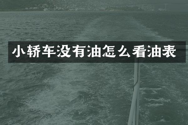 小轿车没有油怎么看油表