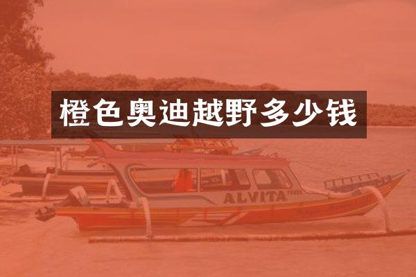 橙色奥迪越野多少钱