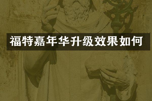福特嘉年华升级效果如何