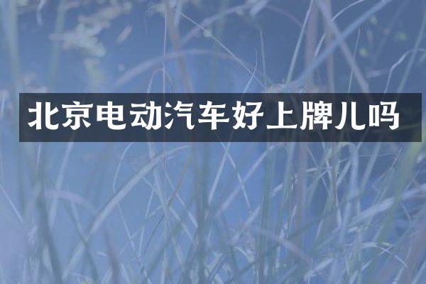 北京电动汽车好上牌儿吗