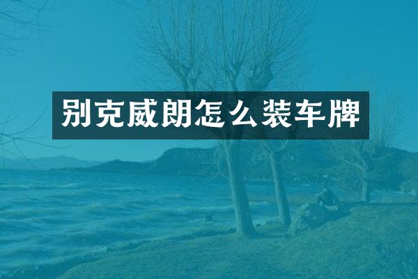 别克威朗怎么装车牌