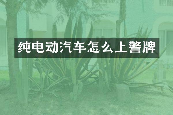 纯电动汽车怎么上警牌