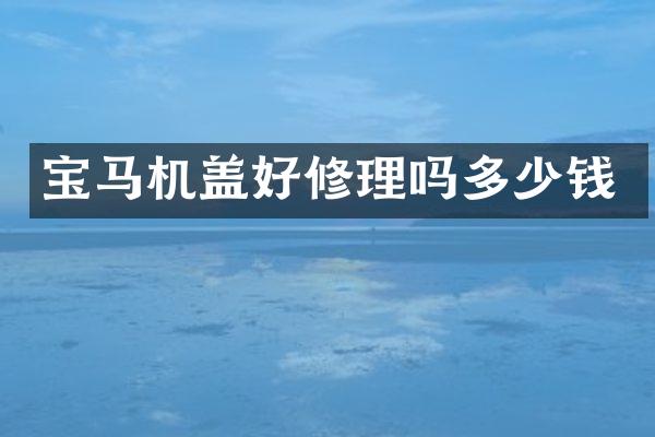 宝马机盖好修理吗多少钱