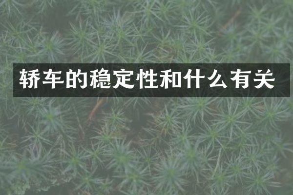 轿车的稳定性和什么有关