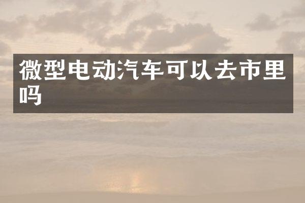 微型电动汽车可以去市里吗