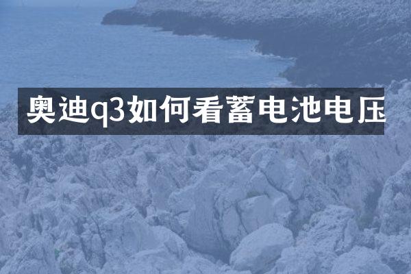 奥迪q3如何看蓄电池电压