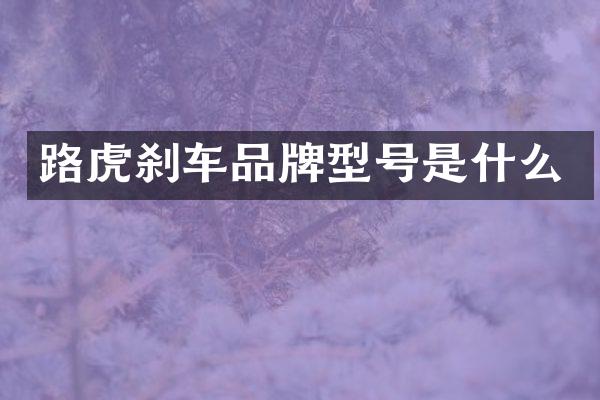 路虎刹车品牌型号是什么