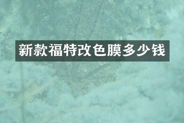 新款福特改色膜多少钱