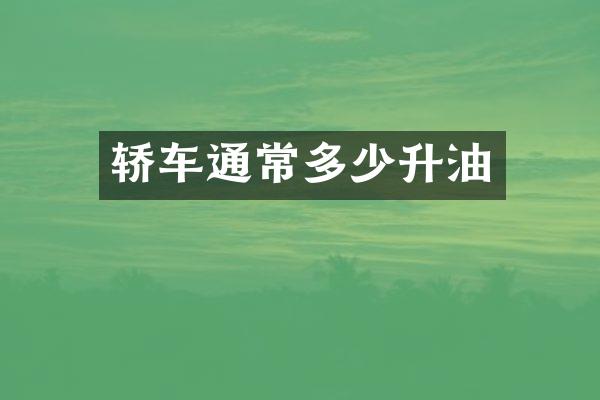 轿车通常多少升油