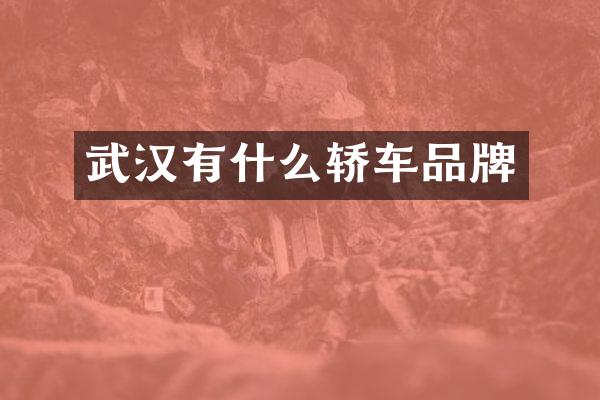 武汉有什么轿车品牌