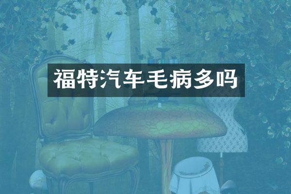 福特汽车毛病多吗