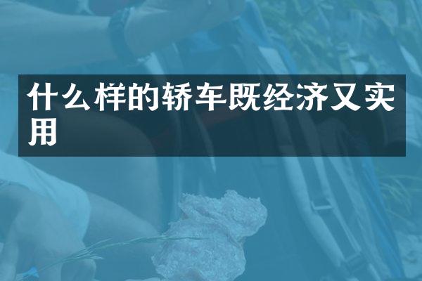 什么样的轿车既经济又实用