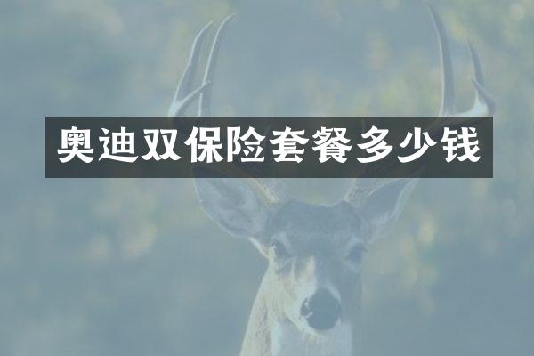 奥迪双保险套餐多少钱