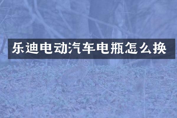 乐迪电动汽车电瓶怎么换