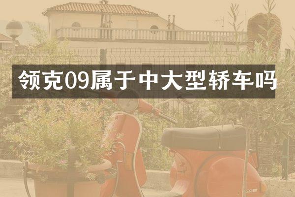 领克09属于中大型轿车吗