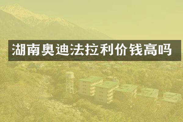 湖南奥迪法拉利价钱高吗