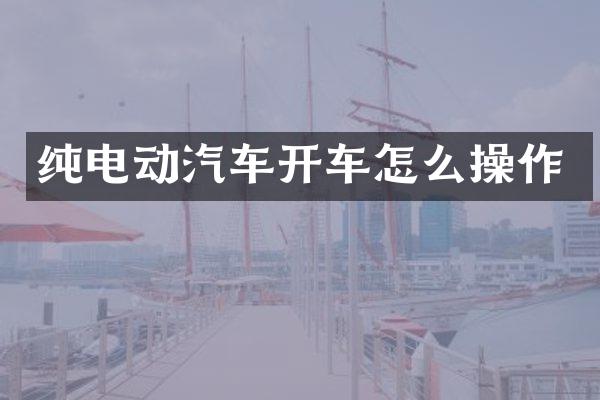 纯电动汽车开车怎么操作