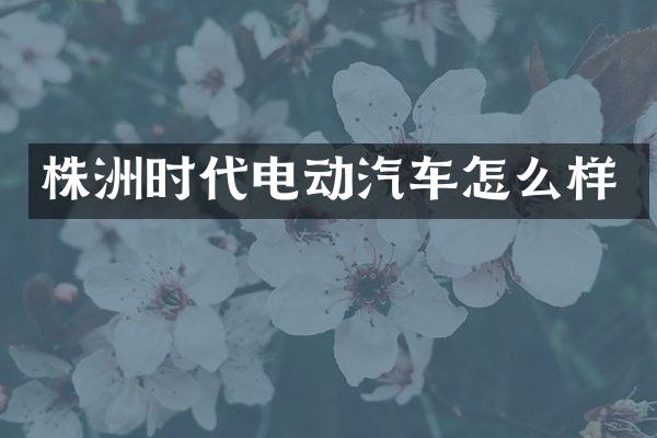 株洲时代电动汽车怎么样
