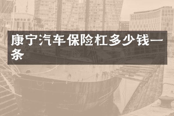 康宁汽车保险杠多少钱一条