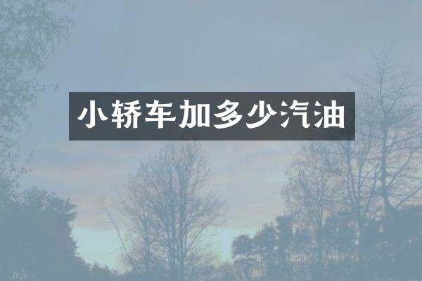 小轿车加多少汽油