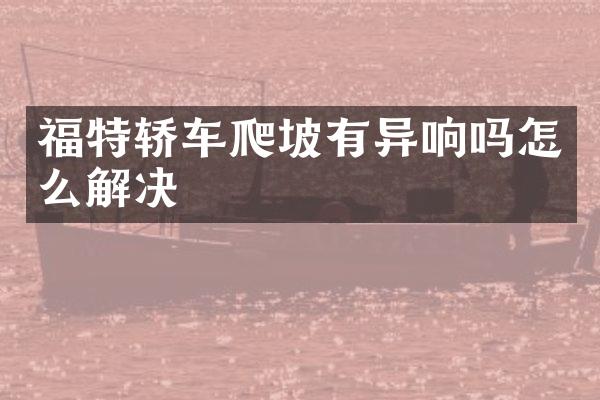 福特轿车爬坡有异响吗怎么解决