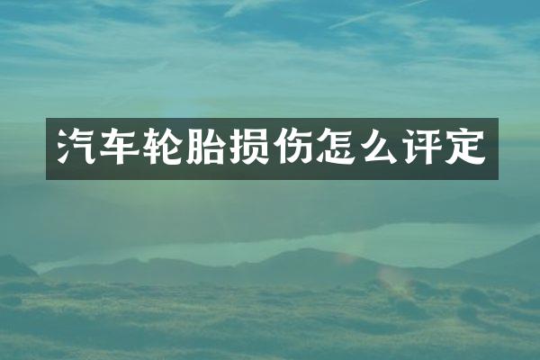 汽车轮胎损伤怎么评定