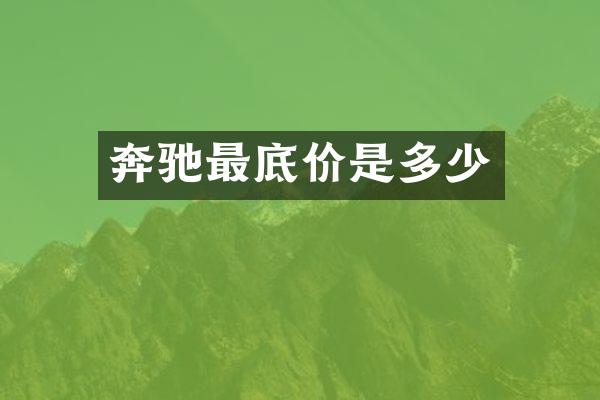 奔驰最底价是多少