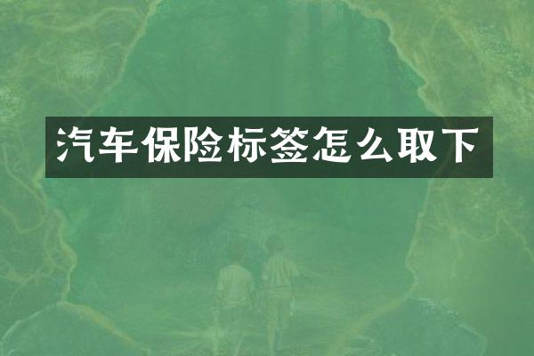 汽车保险标签怎么取下