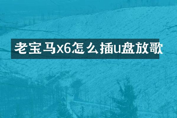 老宝马x6怎么插u盘放歌