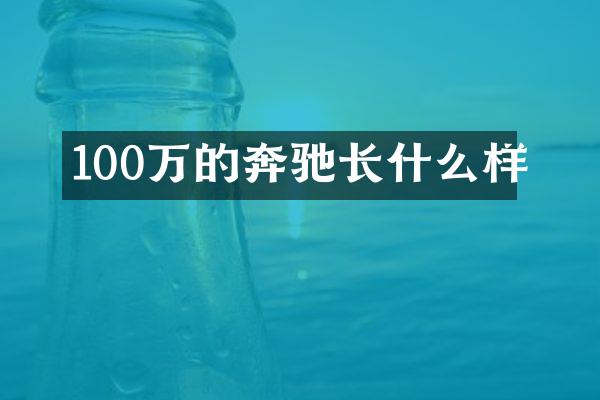 100万的奔驰长什么样