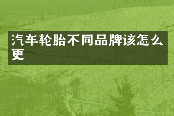 汽车轮胎不同品牌该怎么更