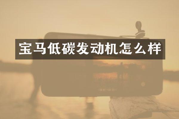 宝马低碳发动机怎么样