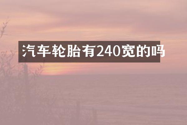 汽车轮胎有240宽的吗